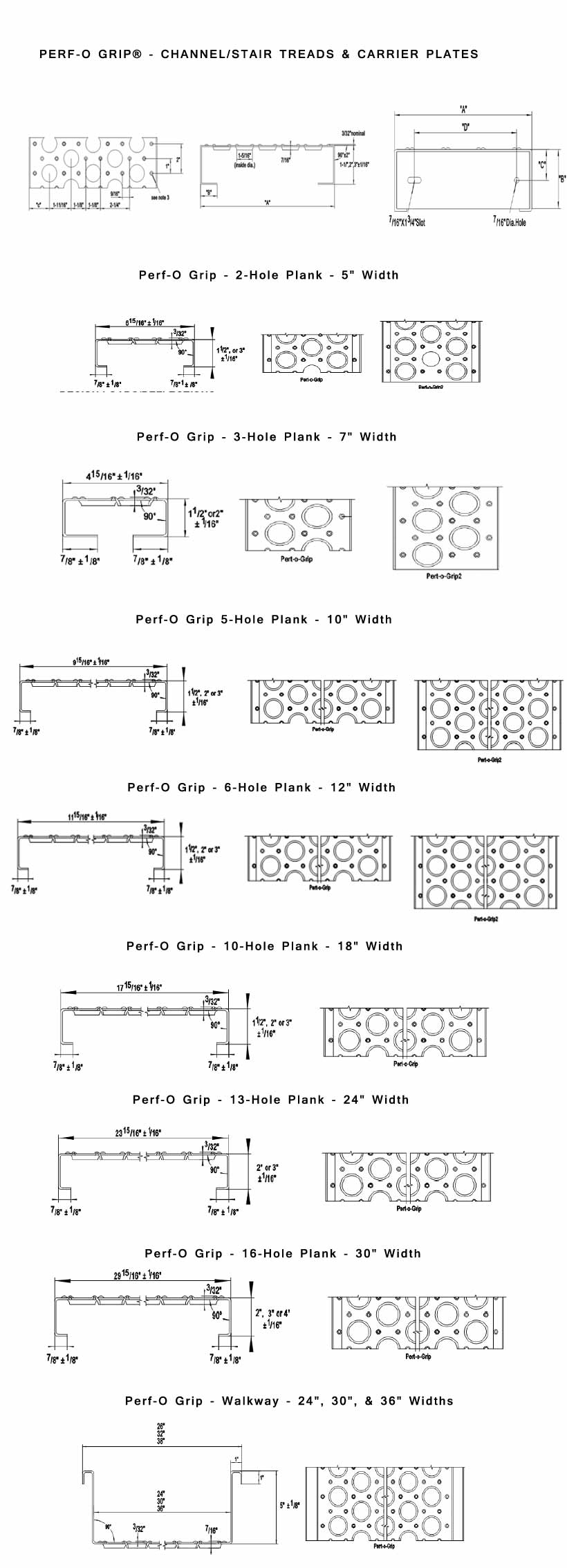 Perf-O Grip Safety Grating Types